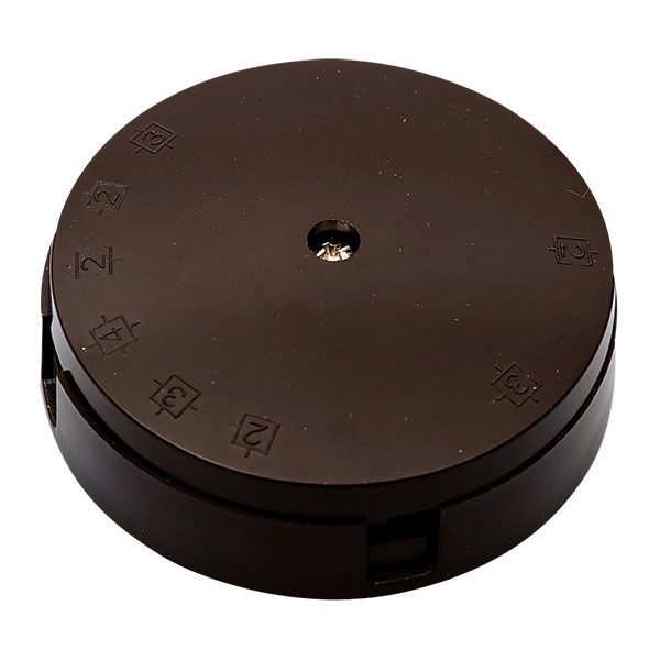 BG Brown 6 Terminal 20A 89MM DIAM (3.5") Junction Box 606