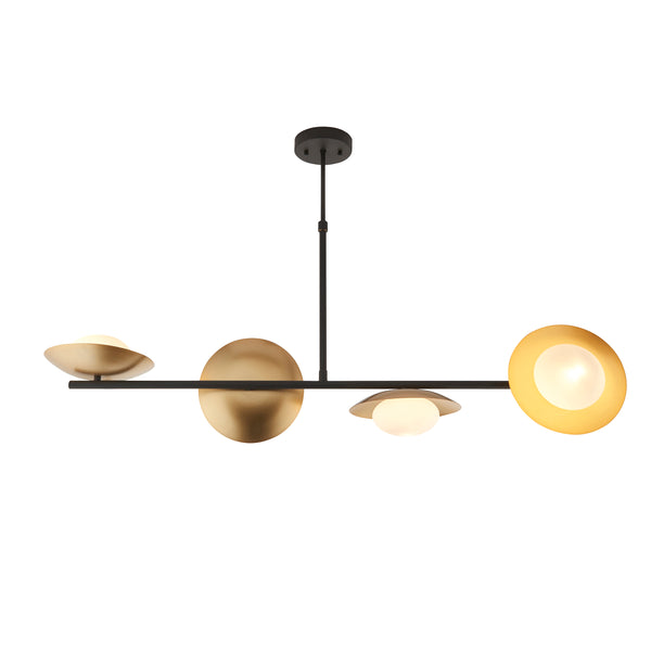 Lightologist Gold & dark bronze finish with opal glass Bar Pendant Light WIN1392036