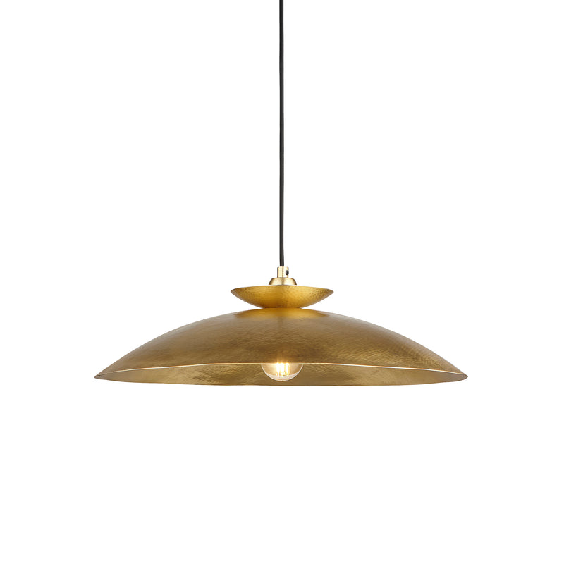 Lightologist Hammered brass & brass plate Single Pendant Light WIN13104011