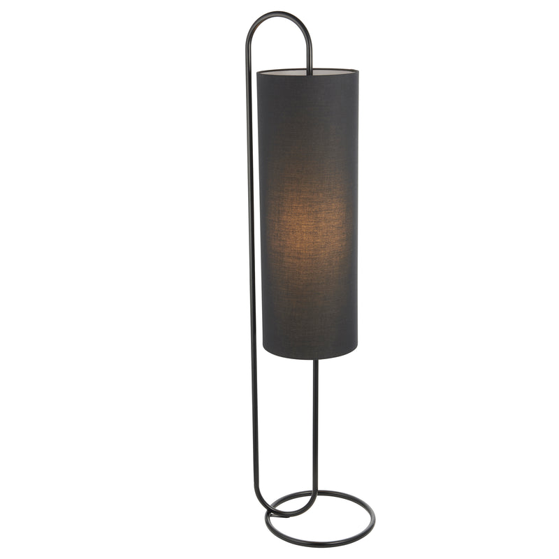 Lightologist Matt black & black fabric Complete Floor Light WIN1398092