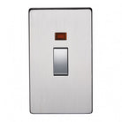 Crabtree Platinum Satin Chrome 45A Double Pole Switch 7016/3SC