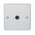 Crabtree Capital White Moulded 1 Gang 1 Way Direct Connection Coaxial Socket 7265