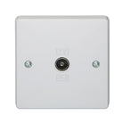Crabtree Capital White Moulded 1 Gang 1 Way Isolated Coaxial Socket 7267