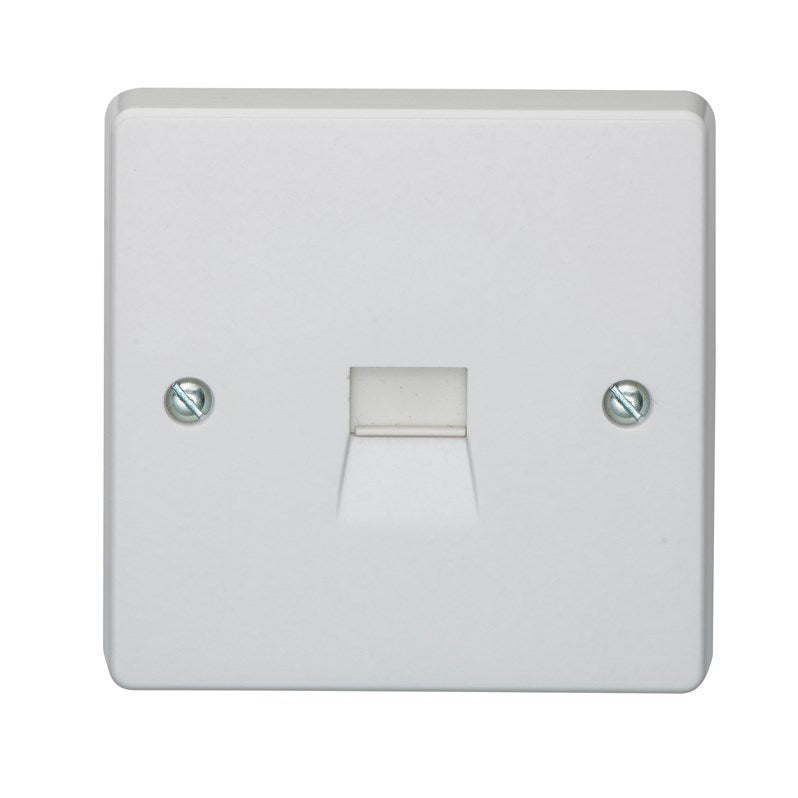 Crabtree Capital White Moulded 1 Gang Telephone Secondary Socket 7284
