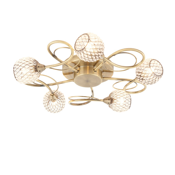 Endon Aherne 5lt Semi flush Light 73757