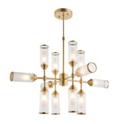 Lightologist Satin brass plate with clear & frosted glass Multi arm glass Pendant Light WIN1392214