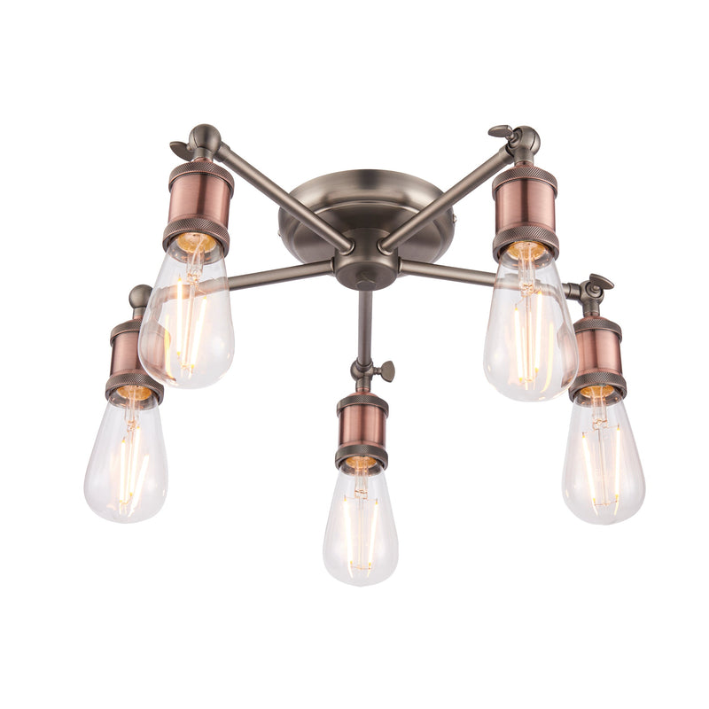 Endon Hal 5lt Semi flush Light 76336