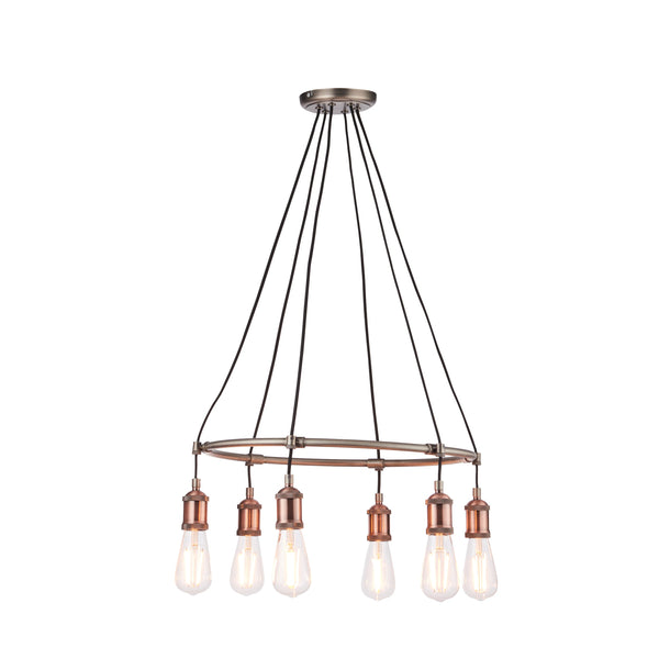 Endon Hal 6lt Pendant Light 76337