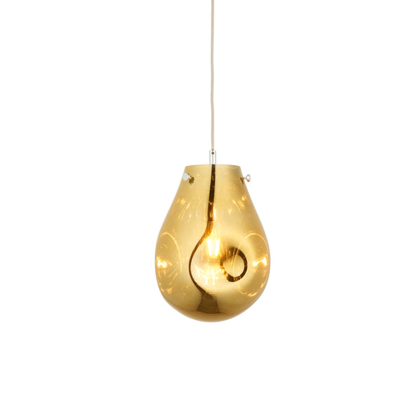 Lightologist Gold metallic glass & chrome plate Single Pendant Light WIN1399518