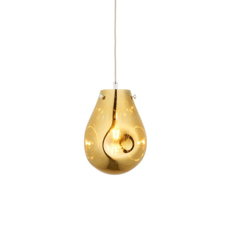 Lightologist Gold metallic glass & chrome plate Single Pendant Light WIN1399518