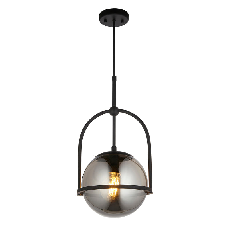 Lightologist Matt black & smoked mirror glass Single Pendant Light WIN13106663