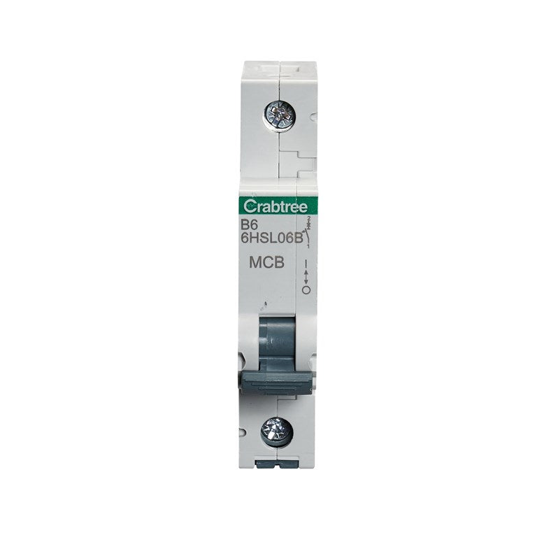 Crabtree Loadstar 6A SP MCB Type B 10kA 6HSL06B