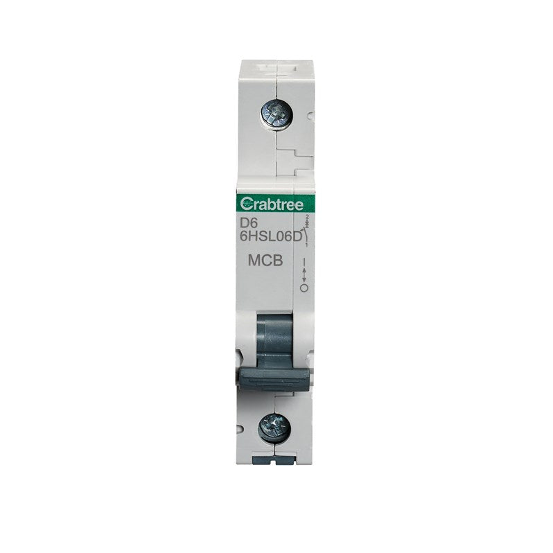 Crabtree Loadstar 6A SP MCB Type D 10kA 6HSL06D
