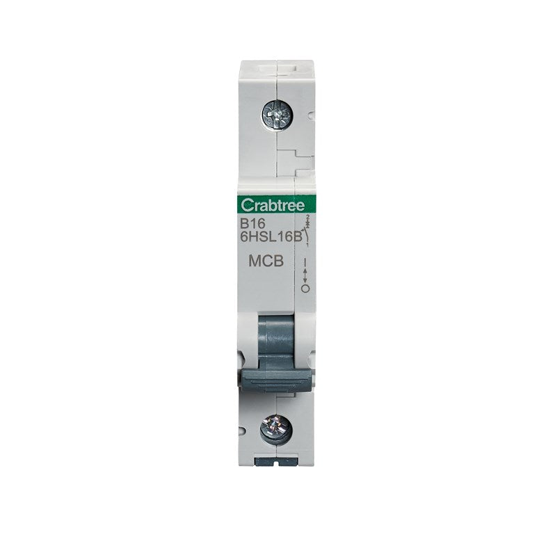 Crabtree Loadstar 16A SP MCB Type B 10kA 6HSL16B