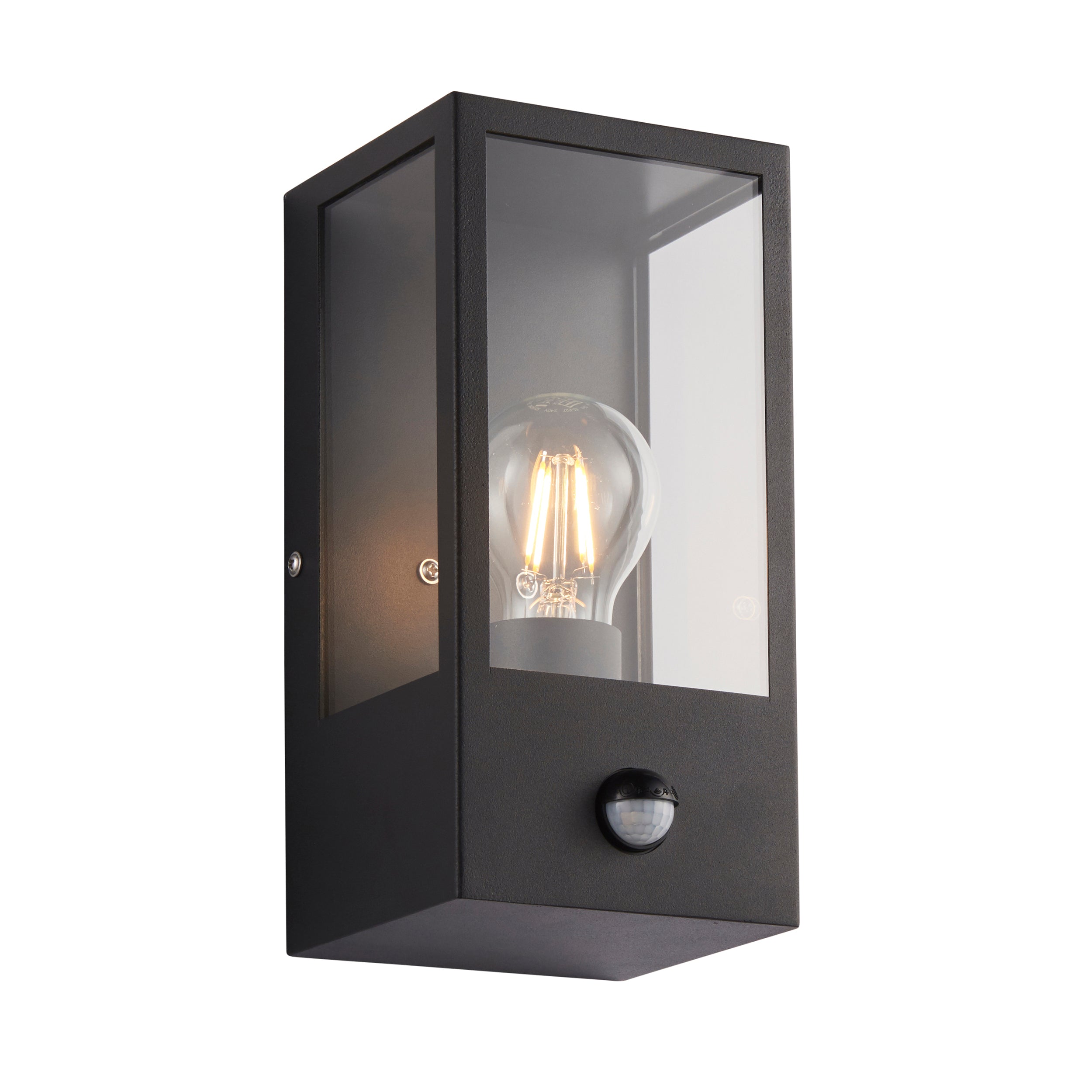 Saxby Lighting Breton PIR wall Black IP44 28W 94348