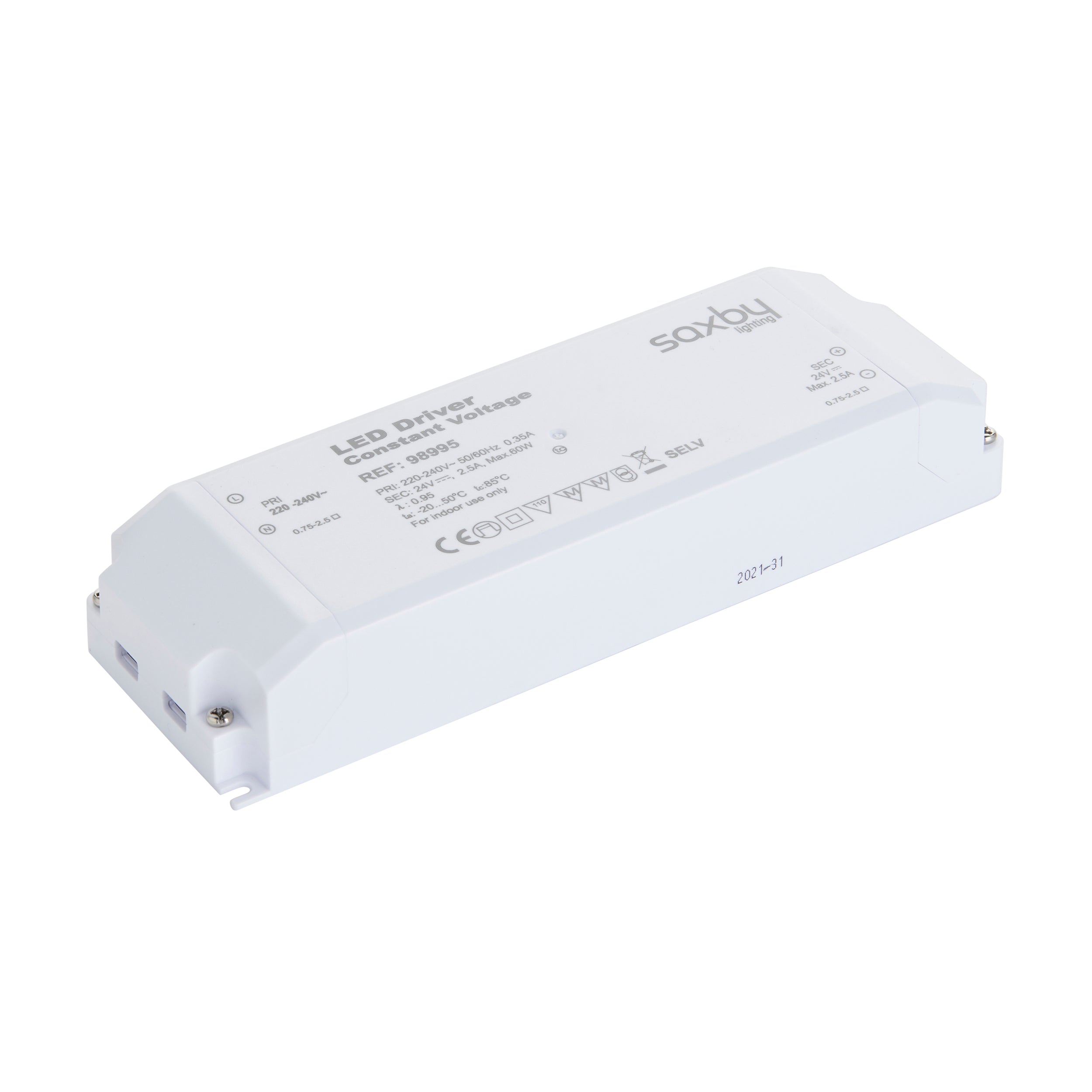 Saxby Lighting LED driver Constant Voltage 24V 60W 98995