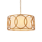 Lightologist Brushed gold paint & white fabric Multi arm lamp Pendant Light WIN1391921