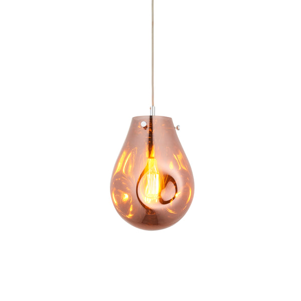 Lightologist Copper metallic glass & chrome plate Single Pendant Light WIN1399516