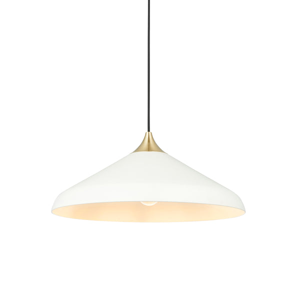 Lightologist Warm white & brushed brass plate Single Pendant Light WIN1396561