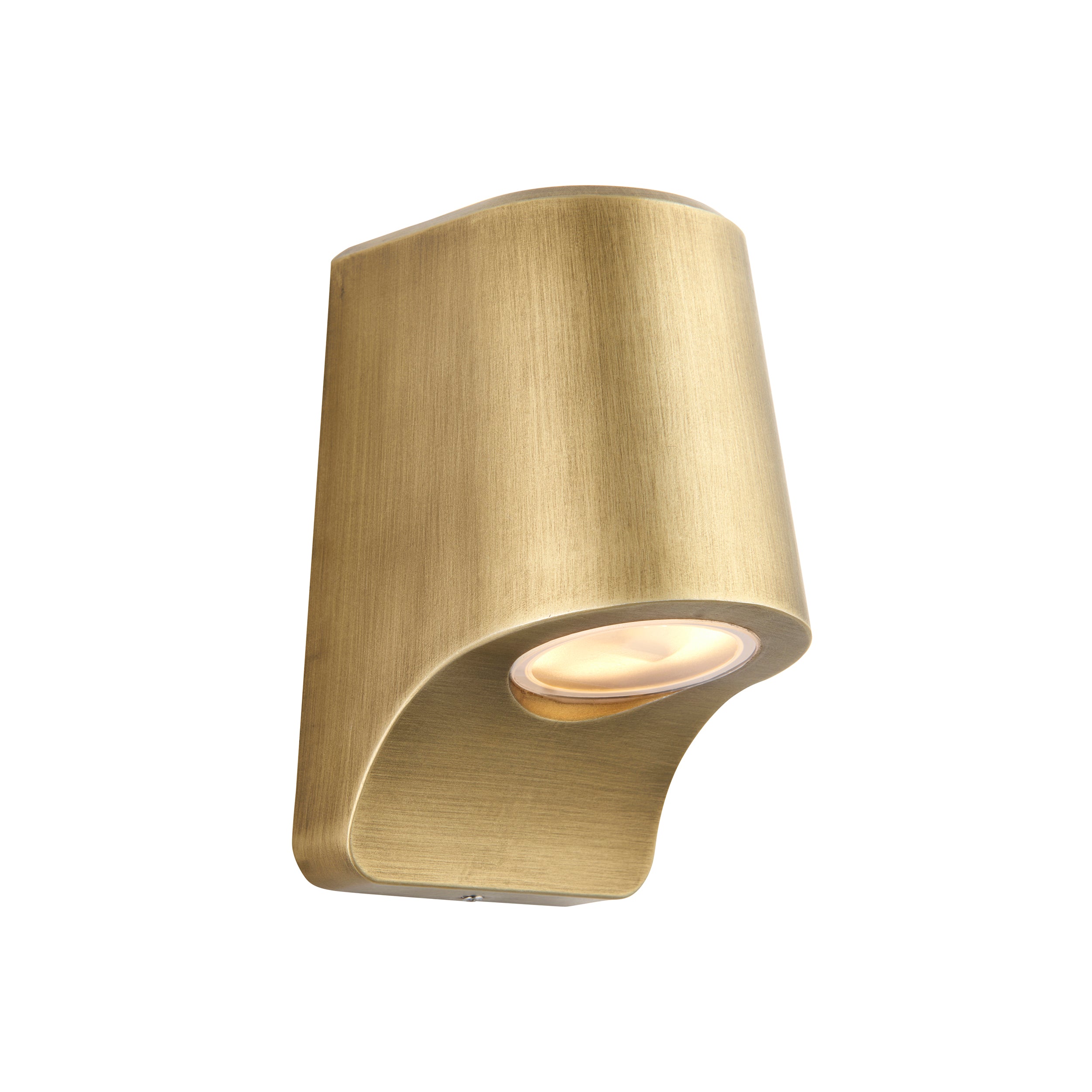 Lightologist Brushed gold finish & frosted glass Non automatic Wall Light WIN1395534