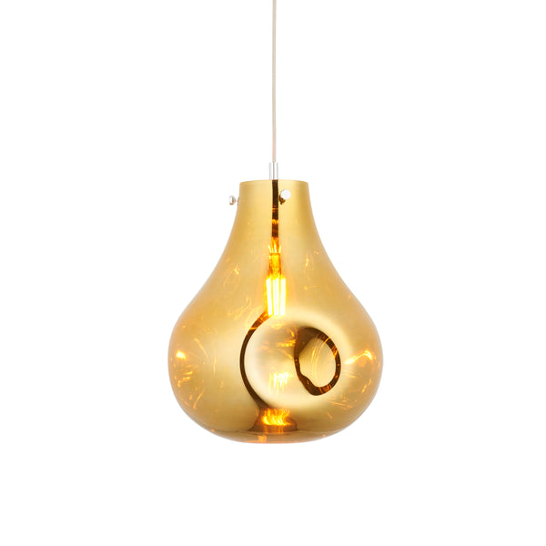 Lightologist Gold metallic glass & chrome plate Single Pendant Light WIN1399789