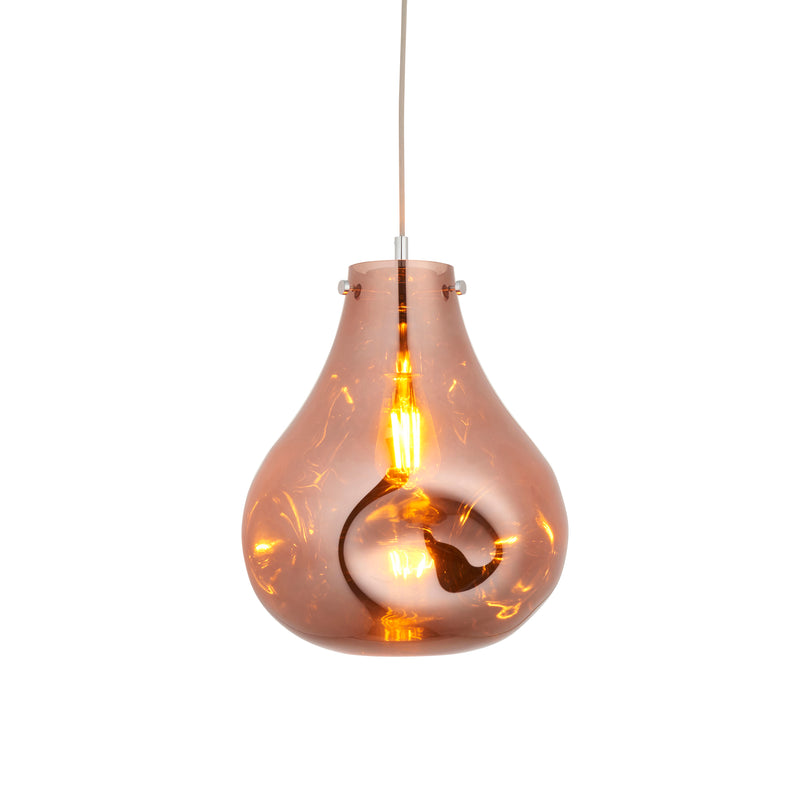 Lightologist Copper metallic glass & chrome plate Single Pendant Light WIN1399790