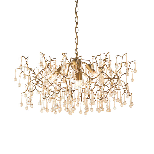 Lightologist Aged gold paint & champagne lustre glass Multi arm lamp Pendant Light WIN1381675