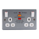 BG Metal Clad 2 Gang Switch Socket Out MC522RCD
