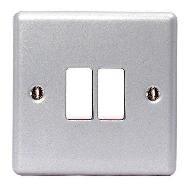 BG Metal Clad 10Ax 2 Gang 2W Switch MC542