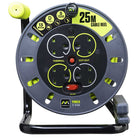 MasterPlug Pro XT 4 Socket 25M 13A Medium Open Reel Extension Lead OMU25134SL-PX
