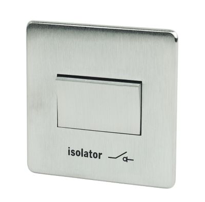 Crabtree Platinum Satin Chrome Fan Isolator Switch 7017/SC