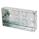 Appleby 2 Gang Adjustable Lug Flush Steel Installation Box 25mm Depth SB665