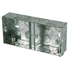 Appleby Dual 1 Gang Flush Steel Installation Box 25mm Depth SB676