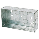 Appleby 2 Gang Adjustable Lug Flush Steel Installation Box 35mm Depth SB625