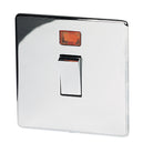 Crabtree Platinum highly polished chrome 20 Amp Double Pole Switch 7011/3hpc
