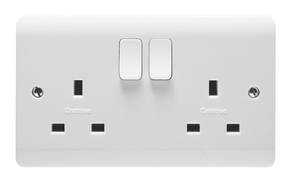Crabtree Instinct 13A 2G Dp Switched Socket Dual Earth Cr1306/D