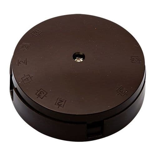 BG Brown 4 Terminal 20A 89MM DIAM (3.5") Junction Box 604